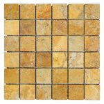 Gold-Tumbled-Travertine-Mosaic-Tiles-2×2-Product-Pic