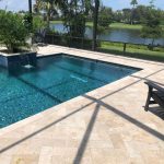 Ivory-6×12-Travertine-Paver-Poolside-Project-pic