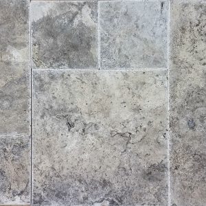 Silver French Pattern Travertine Tile - Image 3