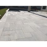 Ice-White-Sand-Blasted-French-Pattern-Paver-Outdoor-Floor-Jobside-Pic-11
