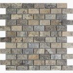 1×2-Silver-Tumbled-Travertine-Mosaic