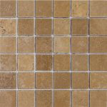 2×2-Walnut-Tumbled-Travertine-Mosaic