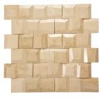 adamant-crema-marfil-geometric-beveled-marble-mosaic